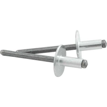 Allstar Performance 0.13-0.25 in. Grip Large Head Aluminum Rivet; Silver, 250PK ALL18141